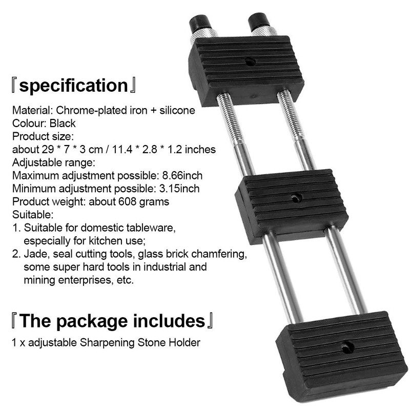 Gorgeri Stone Holder,Professional Household Adjustable Non Slip Whetstone Sharpening Stone