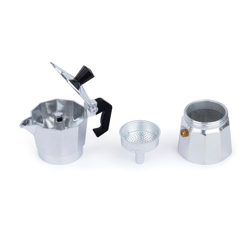 1 Cup Espresso Coffee Maker – Durable Aluminum, Fast Brewing,