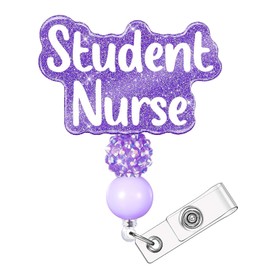 SEEVOR - Carrete retráctil para placa de enfermería y enfermera, para enfermeras, estudiantes (morado)