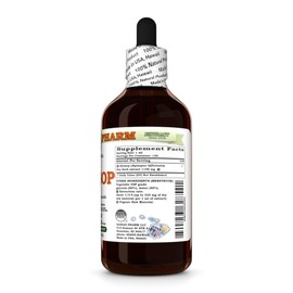Hyssop (Hyssopus Officinalis) Dry Herb Glycerite, Made in Hawaii, Organic Raw Materials, All Natural, Vegan, Lab Tested Alcohol-Free Liquid Extract - 4 fl.oz