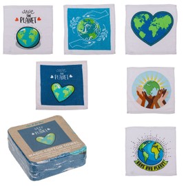 Magic Cotton Towel Magic Towel Save The Planet Set of 6 for Children 30 x 30 cm Party Bag Gift Idea Children's Birthday Gift Travel 100% Cotton