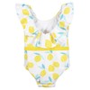 Gerber Girls' One-Piece Swimsuit, White Yellow Lemons, 3-6 Months