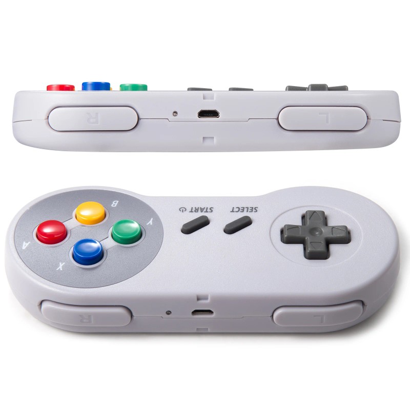 Wireless SNES Controller Gamepad + 2.4GHz USB Receiver Compatible with