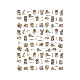 Generic Tiger Lion Print Tiger Scratch Claw Scars Nail Decal Stickers Xh854Sa Nail Wraps Art Stickers Manicure Supplies for Women for Home Nails Full Long Lasting Easy Apply and Remove