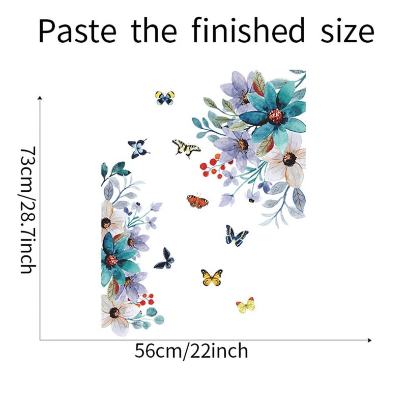 Fujitoya Flower Pink Wisteria Decorative Butterfly Stylish Removable Wallpaper Floral