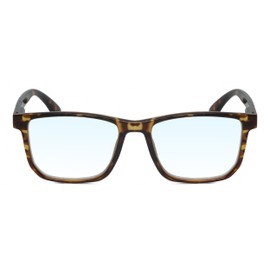 Calabria R861 Blue Light Reading Glasses +2.50 Tortoise Havana Unisex Trendy Eyeglasses Work Gaming Computer Readers w/Case