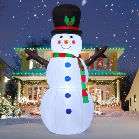 6 FT Christmas Snowman Inflatable LED Lights Factory Price Outdoor Christmas Decorations for Xmas Holiday Party for Childrencolor: Snowman, size: Large