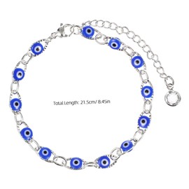 NOLITOY Evil Eye Bracelets Blue Eye Bracelet Evil Eye Jewelry Bracelet Dainty Gold Bracelets for Women Trendy Wrist Chain Hand Accessory