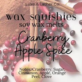 Wax Squishies - 7.5 oz Variety of Scents! Squeeze Wax, Squeezable Wax Melts home fragrance amazing scents:_Cranberry Apple Spice