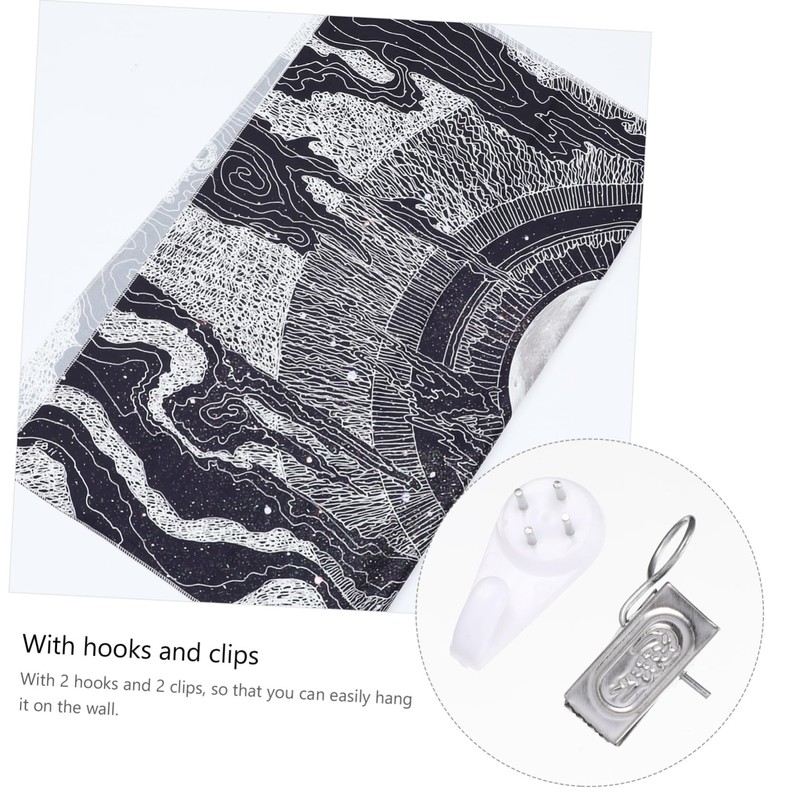 Ciieeo 1Set Black Wall Tapestry Elegant Hanging Carpet for Party