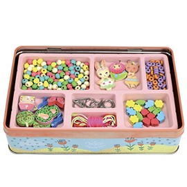 Vilac vilac1514 Holz-Perlen in Metall Box Garten