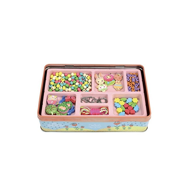 Vilac vilac1514 Holz-Perlen in Metall Box Garten