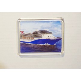 REFRIGERATOR MAGNET CARNIVAL SPIRIT #4 CRUISE SHIP - 3.5”x 3”