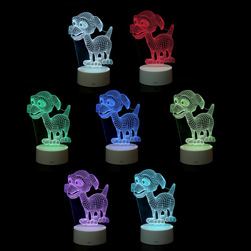 3W 4.5V USB 3D Night Light Touch Control LED Table