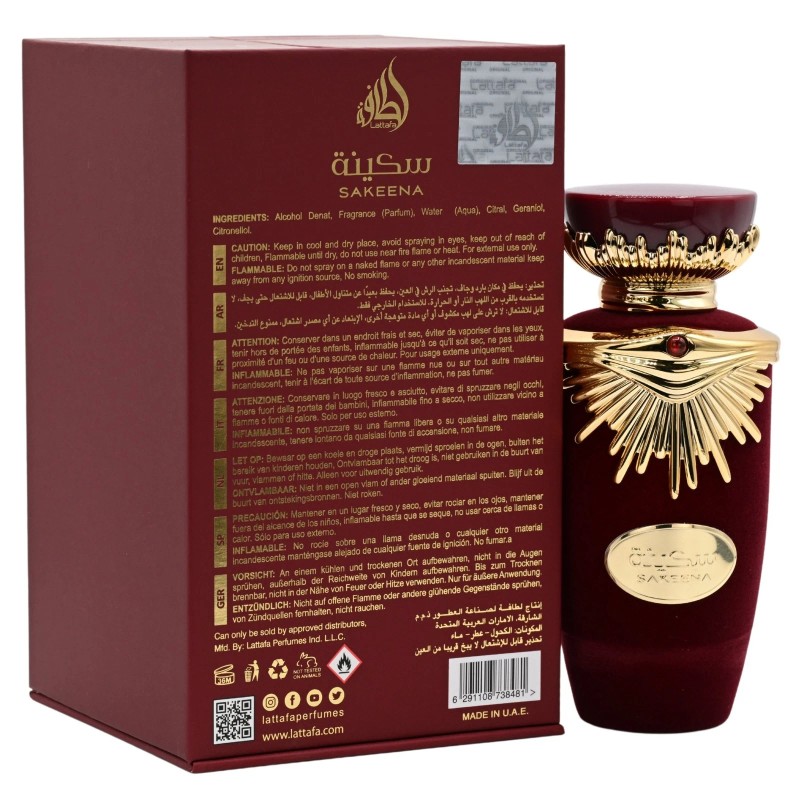 Sakeena by Lattafa perfume for unisex EDP 3.3 / 3.4