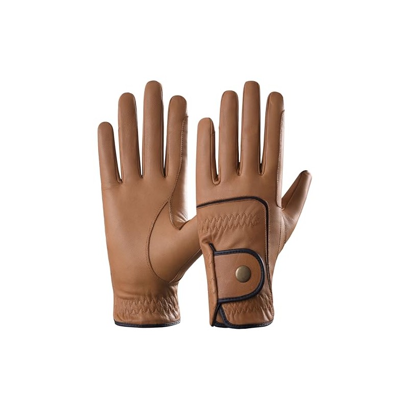AFE Genuine Leather Horse Riding Gloves Ladies Dublin Track Gloves