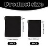 AKSIQIOL 6 Pcs Black Velvet Drawstring Pouches, Adjustable Storage Bags