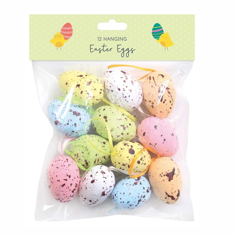 Widdle Gifts Speckled Easter Egg Decorations on Sticks or Ribbon,
