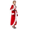 ADOMI 4 PCS Mrs Claus Costume Adult Women Miss Santa