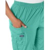 CHEROKEE Women's Workwear Elastic Waist Cargo Scrubs Pant, Surgical Green,