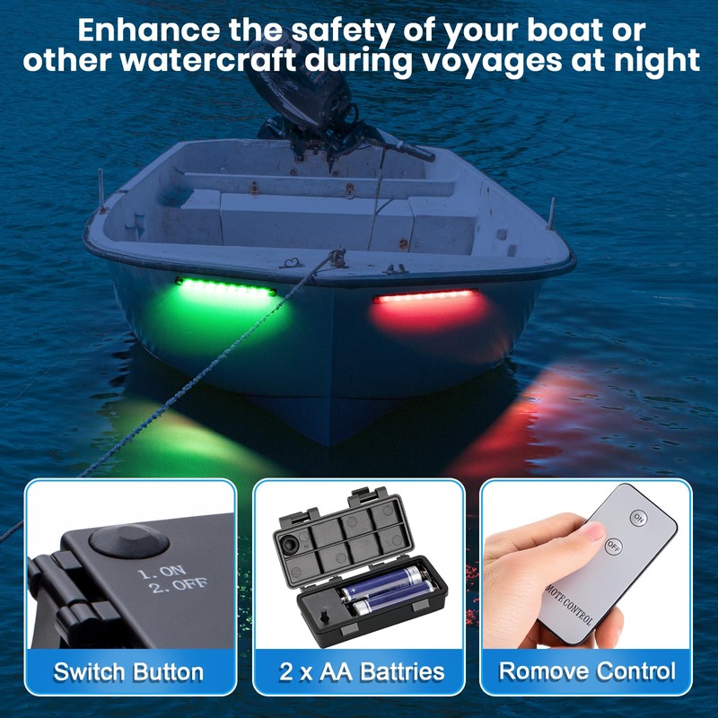 Battery Powered Led Navigation Lights For Boats Led, IP67 Waterproof