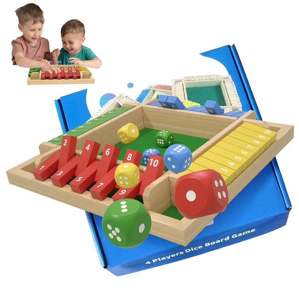 DEUXYU Shut The Box Game, Dice Game, Board Game with