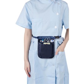 SUNANranzhe Nurse Waist Pouch, Small, Nurse Pouch, Nurse Bag, Pocket, Waist Pouch, Shoulder, Nursing, Waist Accessories, Work, Medical Use, 3-Way, navy