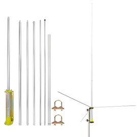 UAYESOK 20ft CB Base Station Antenna, 27MHZ Aluminum Alloy CB Base Antenna, 3.5dBi High Gain & Low VSWR & All-Weather Resilience & Pre-Assembled