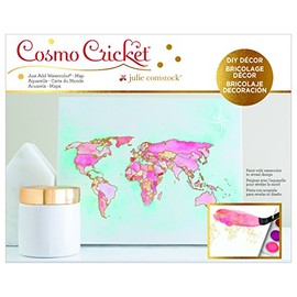 Cosmo Cricket Just Add Watercolor Block, Maps, 8 x 10 Inches (COS68727)