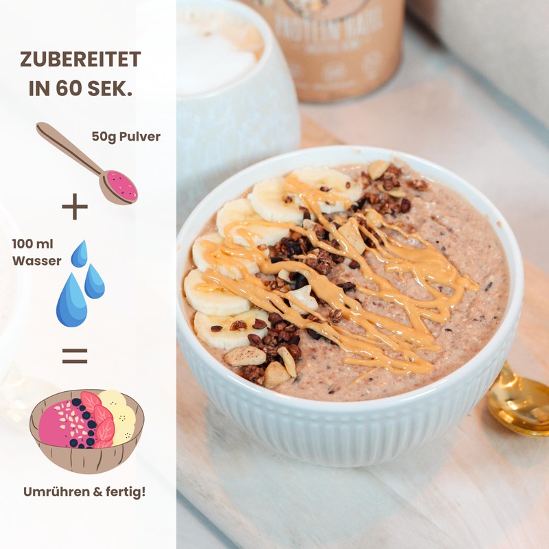 BREKKY Protein Hazel Smoothie Bowl Vegan 100% Natural Ingredients No