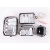 4 Size Travel Toiletry Bag Pouch, Matte Clear Travel Organizer