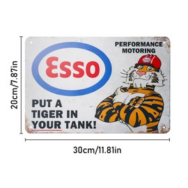 Behogan 5er Set Retro Garage Deko Blechschilder, 20x30 cm Garage Metallschilder,Vintage Motorrad Metallschild,Garage Blechschilder, Retro Blechschild,Auto Bar Schild Benzin