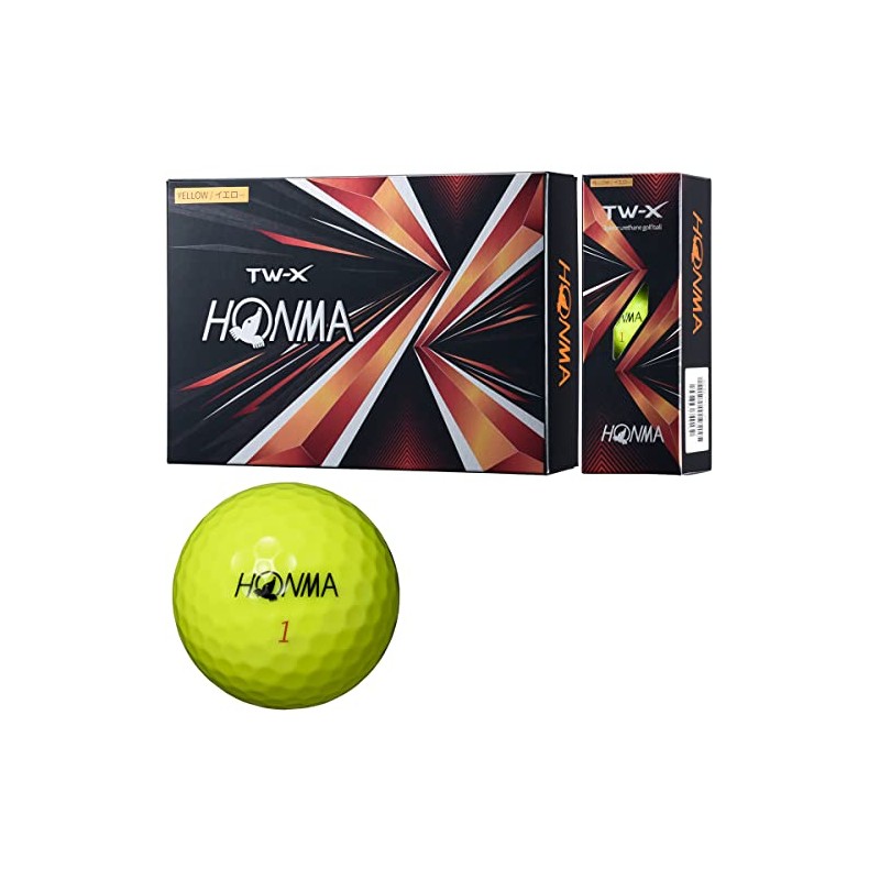 Honma Golf Golf Ball 2021 Model TW-X BTQ2102 Yellow