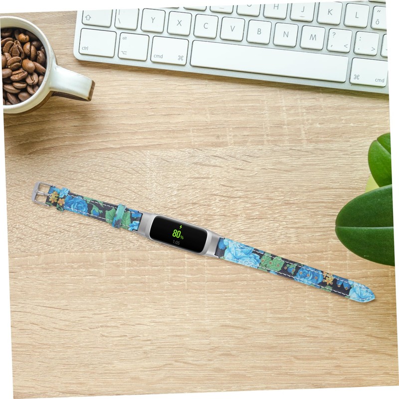 Outanaya Leather Watch Strap for Smartwatch Printed Pattern Band Compatible