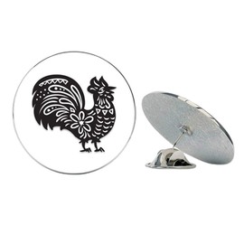 NYC Jewelers Chinese Zodiac Rooster Metal 0.75" Lapel Hat Pin Tie Tack Pinback
