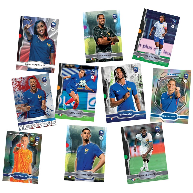 Panini French Football Federation 2025 Trading Cards Box with 18