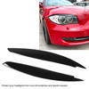 2 Pcs Headlight Eyebrow Front Left Right Light Eyelid Trim