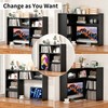 Desktop Bookshelf, 43”Adjustable Office Desktop Organizer Shelf, Countertop Storage Hutch