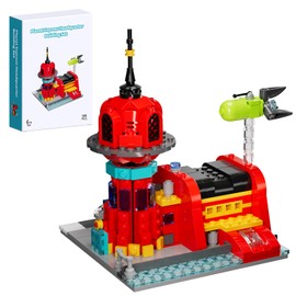 Future Planet Express Headquarter Building Set, Comedy Animation Spaceship Toy, A Collectible Gift for Anime Fans, Suitable for 8+ Adults Boys Girls Birthday (389 Pcs)