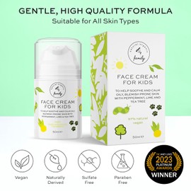 Face Moisturizer with Hyaluronic Acid Face Cream for Kids - Facial Cream & Gentle Moisturizer with Strawberry Extract & Vitamin E - Daily Facial Cream Moisturizer for Dry & Sensitive Skin 50ml