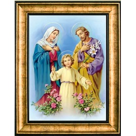 ROSTITCH Holy Family Cross Stitch Kit, Mary, Jesus, and Joseph Figures