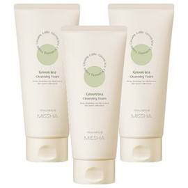 Missha Creamy Latte Cleansing Foam Green Tea, 172ml, 3 pieces / 미샤 크리미 라떼 클렌징 폼 녹차, 172ml, 3개