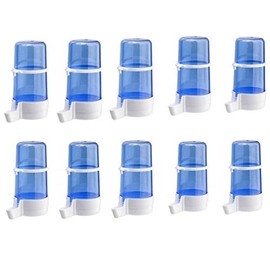 Moondown Farm 10 x 400cc Blue Anti Algae Drinker Cage Aviary Fronts for Finch, Canary, Budgie, Small Birds