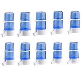 Moondown Farm 10 x 400cc Blue Anti Algae Drinker Cage Aviary Fronts for Finch, Canary, Budgie, Small Birds