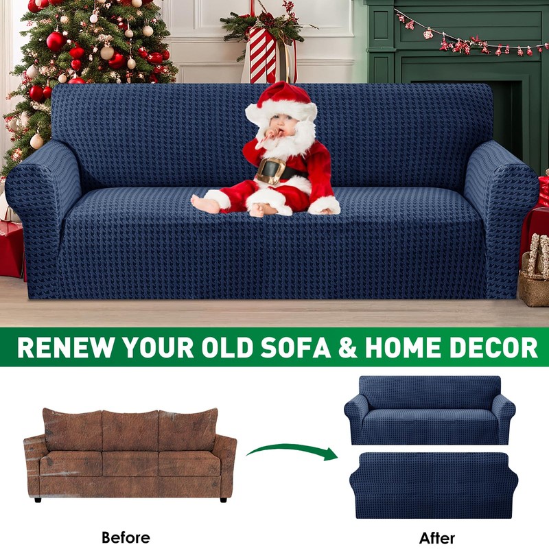 MAXIJIN Stretch Couch Cover Sofa Covers for 3 Cushion Couch