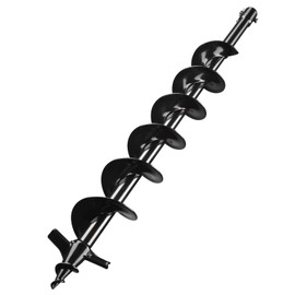 HeyJiaYu Earth Auger Drill Bits for Gas Powered Post Fence Hole Diggers 31.5" in Depth 4" Garden Ground Earth Spiral Drill Bit for Post Hole Digger Bulb Bedding Digging Plant Rapid Planter (4")
