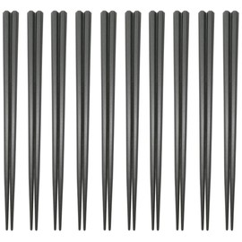 Chopsticks / Hexagonal Chopsticks / Eco Chopsticks Set of 10 Pairs Black / Dishwasher / Dryer Safe / Commercial Use