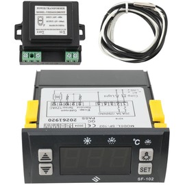 EWANYO Electronic Temperature Controller SF-102 Digital Display Freezer Thermostat 110V Refrigerator Temperature Controller with External Transformer