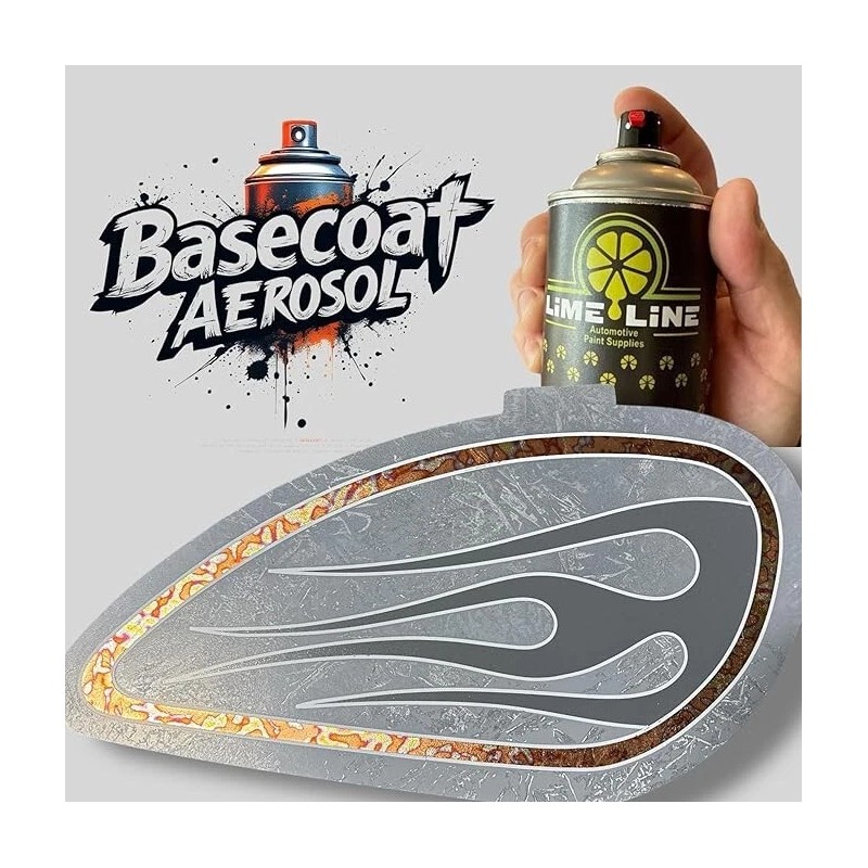 LiME LiNE Automotive Neon Yellow Basecoat Spray Paint - 14