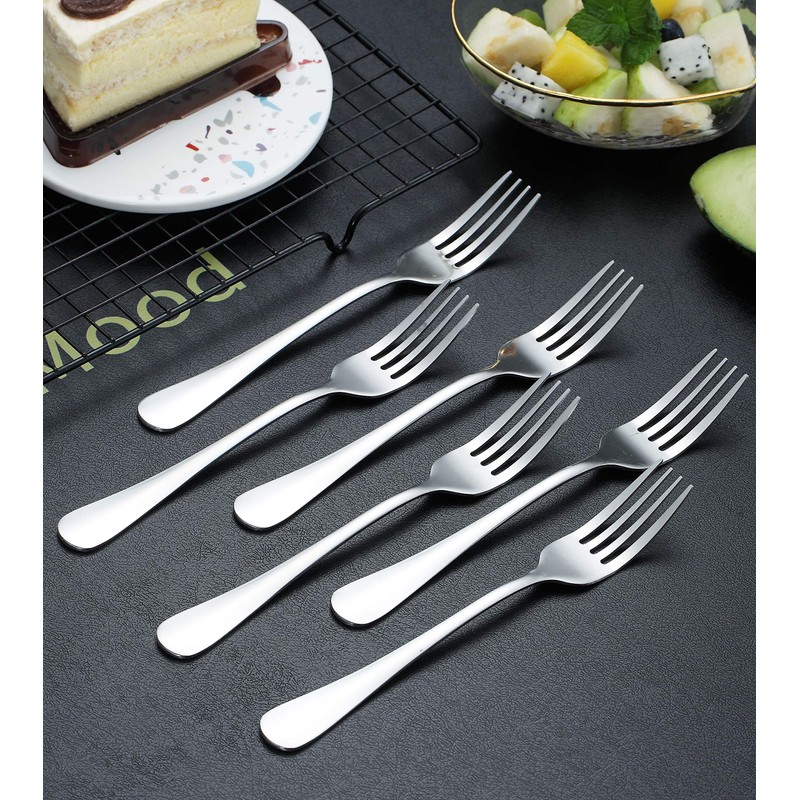 Kyraton Dinner Fork 6 Pieces, Stainless Steel 20.5cm Forks Silverware,